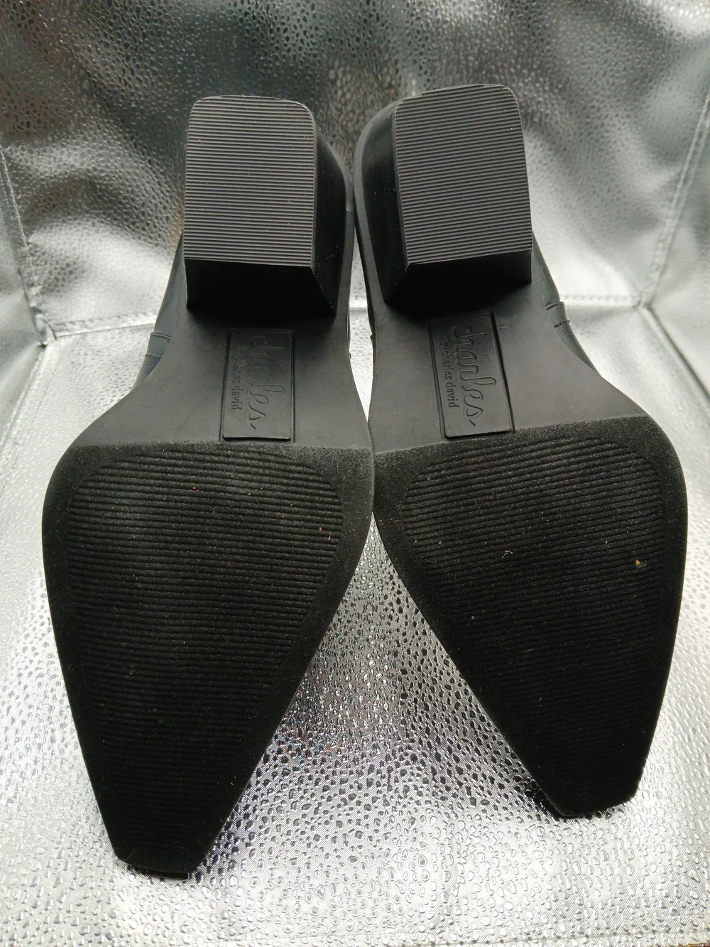 Charles Black Pointed-Toe Western Style Ankle Boots Women's 8.5